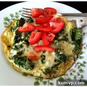 Personal Kale Parmesan Frittata 2 Miniature image of a cooked Kale and Parmesan Frittata