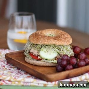 The Big Tuna sandwich ready to be enjoyed, highlighting its fresh ingredients and hearty size.