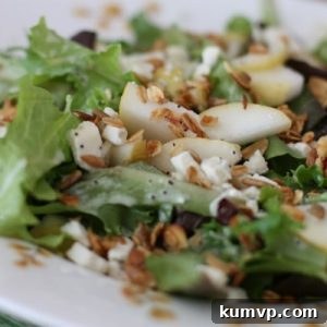 Pear and Granola Salad with Greek Yogurt Poppyseed Dressing