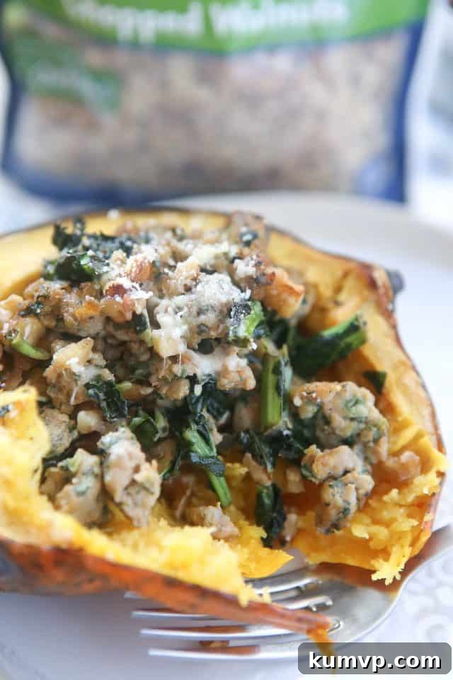 Gourmet Stuffed Acorn Squash: Healthy, Hearty, and Delicious A vibrant platter of Stuffed Acorn Squash, showcasing the final baked result with melted Parmesan and perfectly roasted squash.