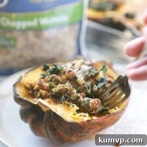 sausage stuffed acorn squash recipe