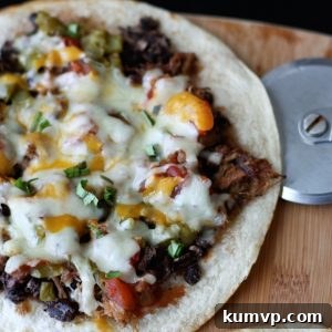 Bush's Mexican Black Bean Pizza ready to serve