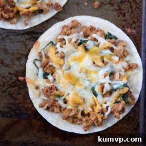 spinach turkey baked tostadas