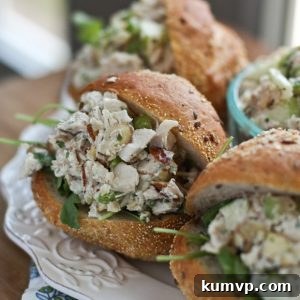 Autumn Rotisserie Chicken Salad with Apples and Almonds | Aggie's Kitchen #thinkfisher