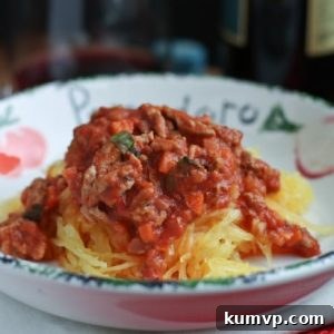 Skinnytaste Spaghetti Squash with Turkey Bolognese