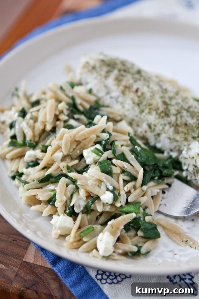 Valerie's Signature Spinach Feta Orzo 2 Spinach Feta Orzo: An Easy & Healthy Side Dish from Aggie's Kitchen