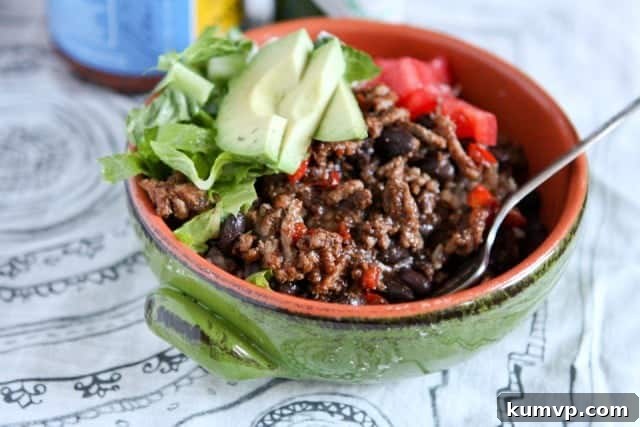 Change up your Taco Tuesday routine with these easy Taco Turkey & Black Bean Rice Bowls. These rice bowls are also great for meal prep!