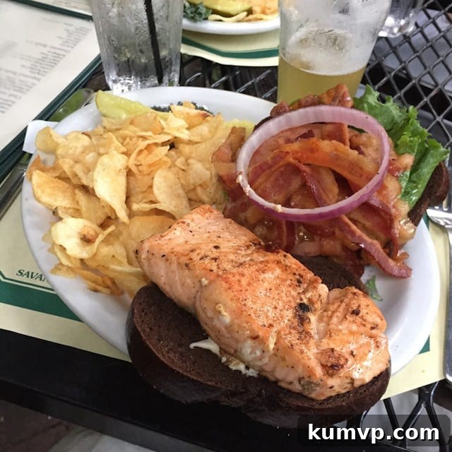 Six Pence Pub Savannah Grilled Salmon BLT