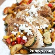 Thumbnail of Skillet Balsamic Chicken with Sweet Peppers and Zucchini